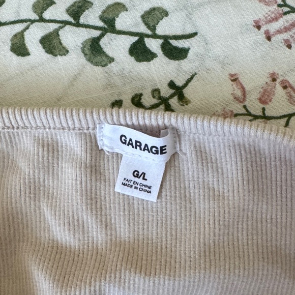 Garage Ribbed Beige Tank Top - Picture 2 of 3